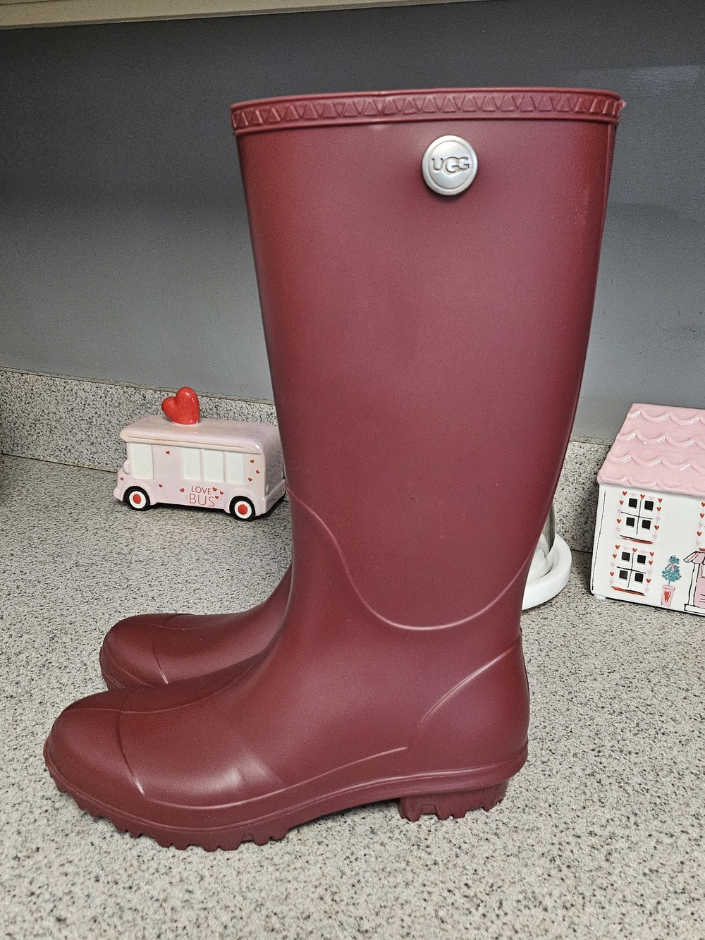 UGG Waterproof Burgundy Rain Boots